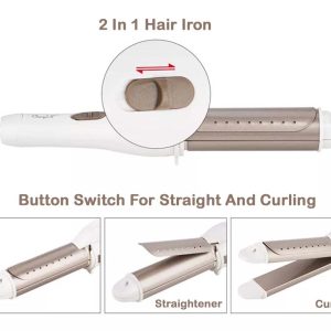2 in 1 professional hair straightener and curling iron