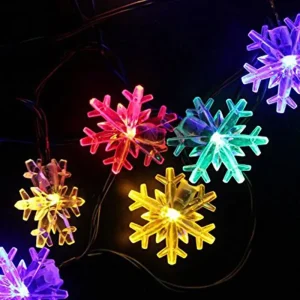 20 led snowflake solar string lights
