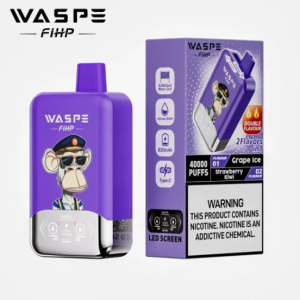 waspe 40,000 puff grape, strawberry and kiwi ice
